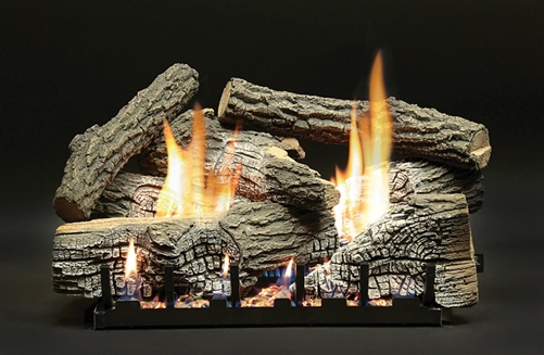 LX-WRS - Super WildWood Refractory Log Set with Slope Glaze Burners by White Mountain